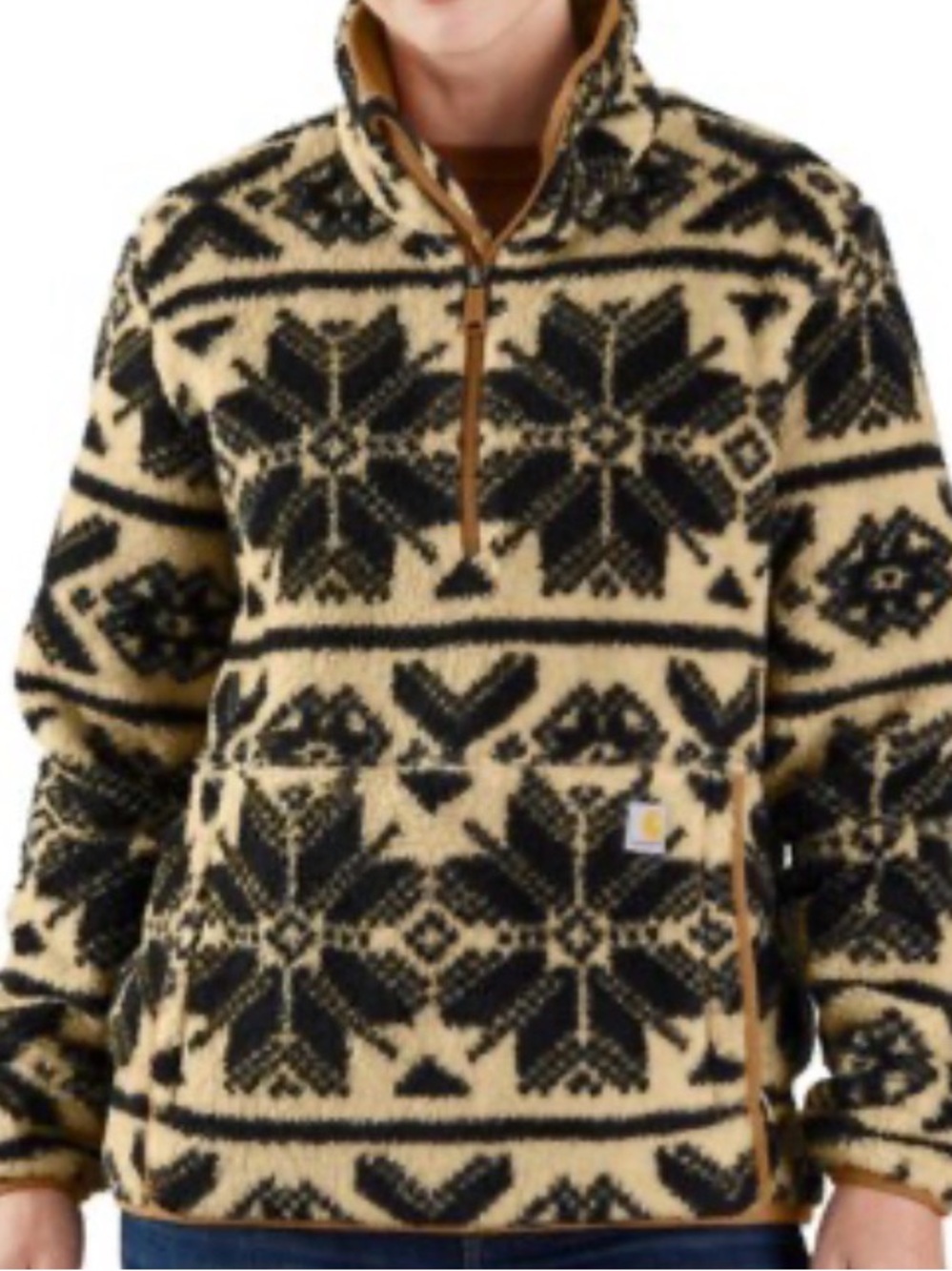 Carhartt Womens S Loose Fit Aztec Southwestern Fleece Pullover 106470 3X-R